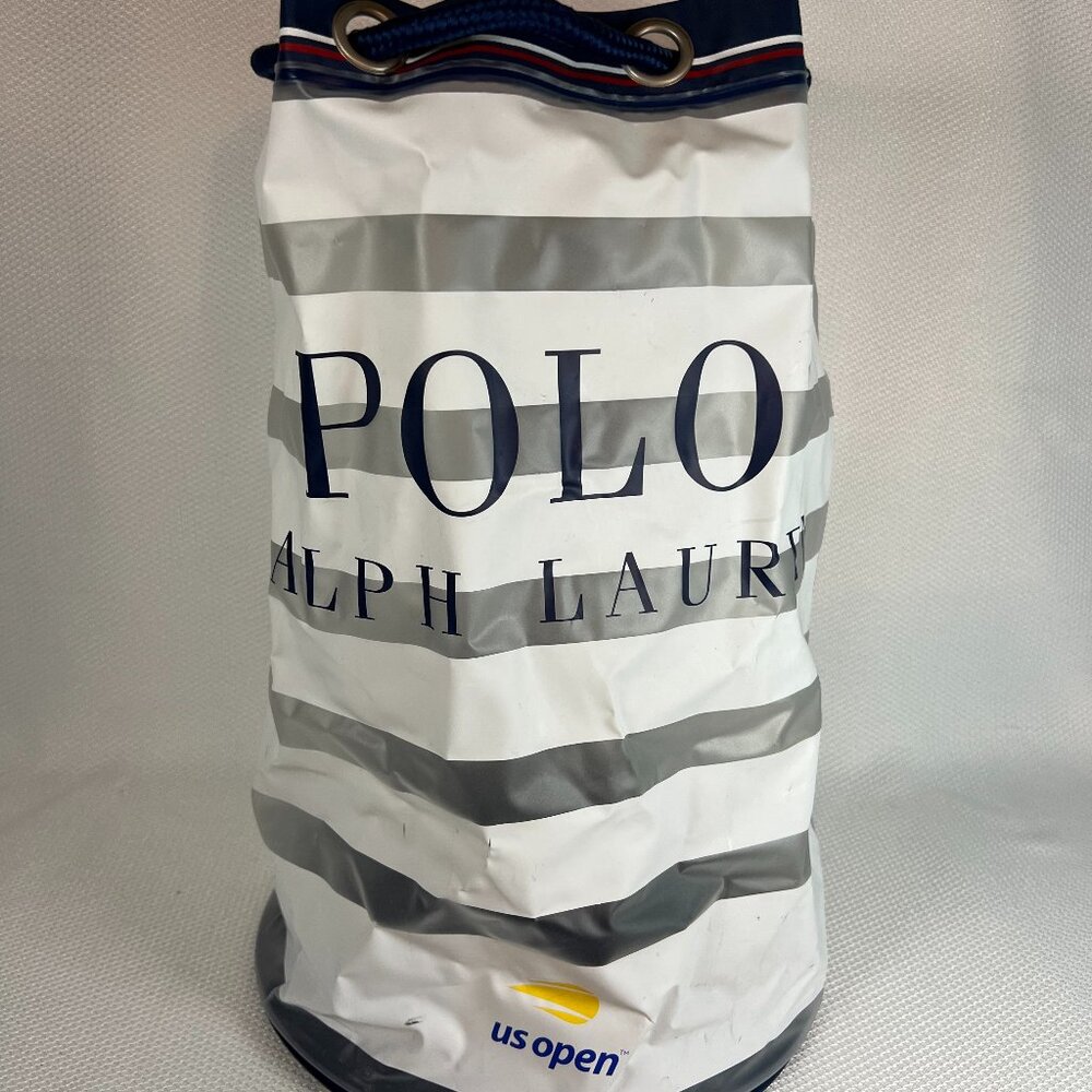 US Open Polo Ralph Lauren Striped Drawstring Bag Backpack Official Stadium Tote
